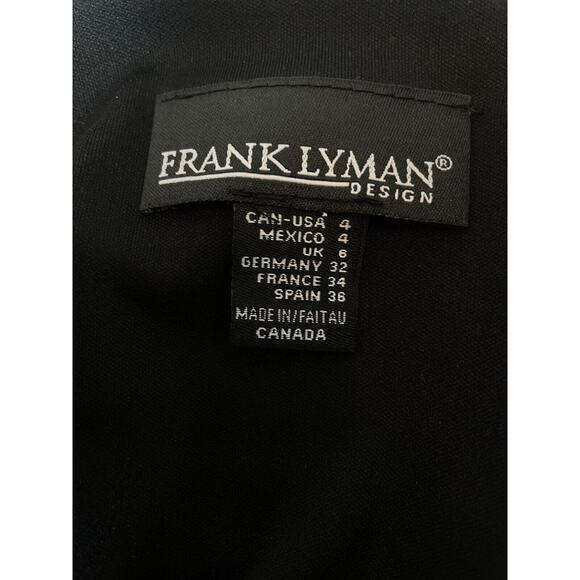 Frank Lyman Jacket Womens 4 Black Metallic Sequin Zip Blazer Cocktail Evening - Picture 16 of 16